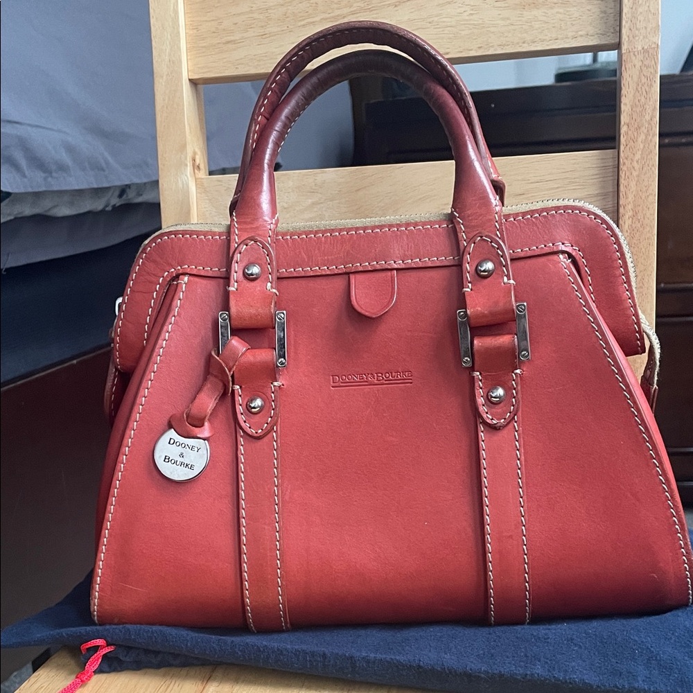 Dooney & Bourke Red Leather Satchel